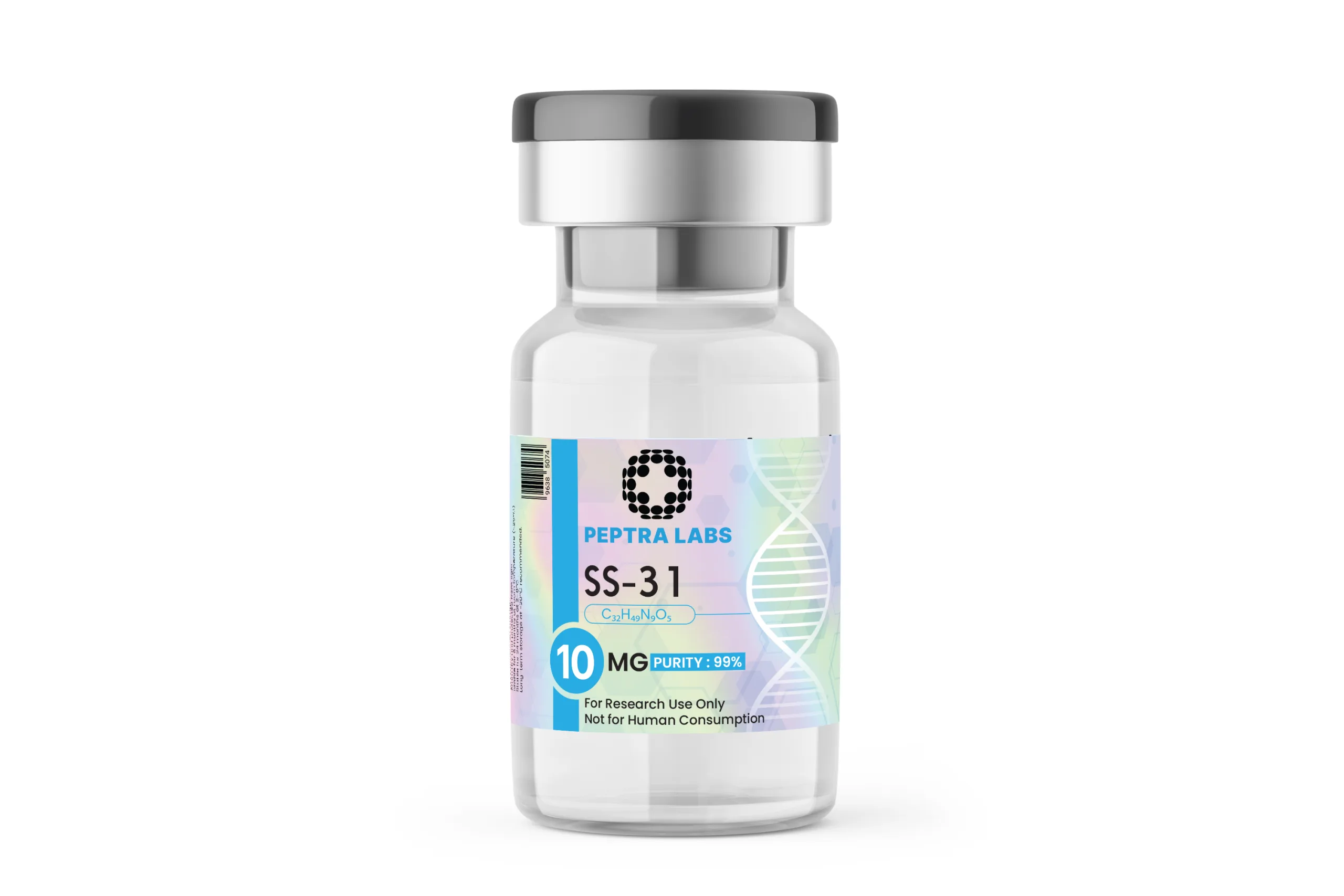 SS-31 10 mg – fiolka z peptydem do badań, Peptra Labs SS-31 10 mg – fiolka z peptydem do badań, czystość 99% na etykiecie, Peptra Labs