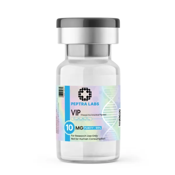 VIP 10 mg – fiolka z peptydem do badań, czystość 99% na etykiecie, Peptra Labs